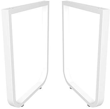 YXW Tischkufen aus Vierkantprofilen Tischgestell Stahl, 72,5×55cm, Kufengestell, Schwarz, Weiss, Bankgestell, Couchtisch Untergestell, 2 Stück