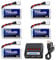URGENEX 3.7V Lipo Battery 750mAh 25C 5 Pack Lipo Batteries with Molex Plug 5 in 1 Charger for Syma X5 X5A X5SW X5C X5C1 RC Quadcopter Drone Spare Parts