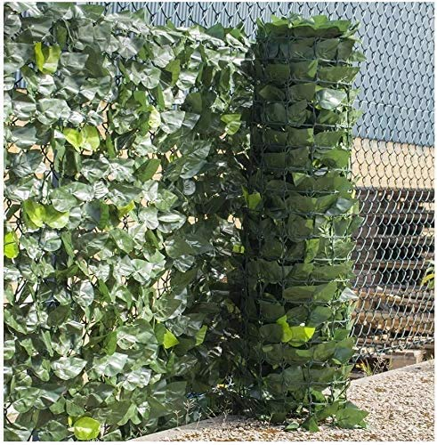 EIIDJFF Sichtschutznetz Blätteroptik Künstliche Efeu Hecke Wetterfeste Schriftrolle Dekorative Zäune Garten Privatsphäre Zaun Balkon Bildschirm Privatsphäre Bildschirm für Garten Zaun
