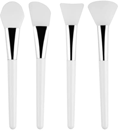 Olakin Brosse Masque Visage[4 Pièces], Brosse D'Applicateur de Masque Facial en Silicone, Pinceaux de Maquillage Souple pour L'application Visage, Yeux, Crème ou DIY