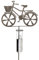 Annastore Wetterstation - Regenmeßglas - wetterfest und frostsicher - Niederschlagsmengenmesser - Regenmessglas - Gartendeko Regenmesser Farbe Fahrrad (24 x 5,5 x 110 cm)