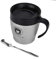 VIFERR Kaffeebecher - Edelstahl Thermotasse 350ml mit Deckel - Isolierter Kaffee Thermobecher Kaffeetasse für Zuhause Büro Reisen (Silber)