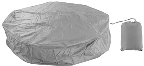 Housse de Protection Ronde pour, Spa Gonflable, pour Piscine, Baignoire, en Polyester 190 mm, imperméable (190 x 90 cm, Gris)