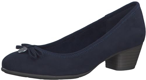s.Oliver Damen Pumps mit Schleife Kleiner Absatz, Blau (Navy), 39 EU
