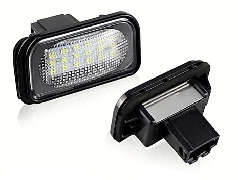 DENJAY Kennzeichenleuchte 2 Stück Kennzeichenbeleuchtung Für C-Klasse W203 Limousine SL-Klasse R230 CLK-Klasse W209 C209 A209 Auto-Styling Nummernschildleuchte