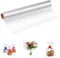 Rouleau de papier Cellophane Transparent (70cm x 50 m) - Papier d'Emballage pour Panier, Fleurs, Vin, Emballage Cadeau, Emballage Fleuriste, Mariage, Anniversaire, Fête, Artisanat, Noel,DIY
