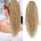 FLUFYMOOZ Ponytail Extension Pferdeschwanz Verlängerung, 66 cm Pferdeschwanz Haarverlängerung im Bohemian-Stil mit Kordelzug Extensions für Frauen lockiger Pferdeschwanz(Goldblond mit Highlights)