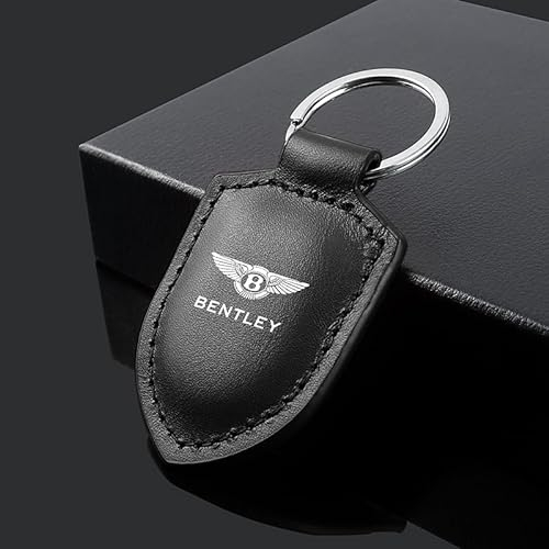 ZAPORA Leder Auto Schlüsselanhänger, für Bentley Bentayga Continental Flying SPUR Autoschlüsselbund Schlüsselring Männer und Frauen Autozubehör,A