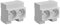 DEBFLEX Double Prise de Courant MODULAIRE 2P+T 10/16A Gris (Lot de 2)