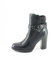 Queentina Damen Stiefeletten Plateau High Heels Absatz Boots elegant hoch 66020 Schwarz 39