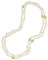 Aleasha Long Multilayer Pearl Necklace For Women Rose White Pearl Necklace Gold 1920s Jewelry Gift