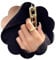Dervivea Vintage Round Watch Finger Ring dicker Uhr Ring kleine Uhrenringe Gold Signet Ringe Verstellbarer offener Schmuck für Frauen und Mädchen