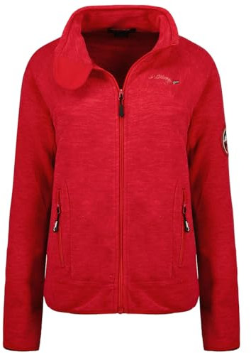 Geographical Norway Tyrell Lady - Giacca in Pile Donna con Zip - Abbigliamento Caldo Comodo - Felpa Maniche Lunghe Resistente - Maglione Invernale Ideale Autunno Inverno (Rosso M)
