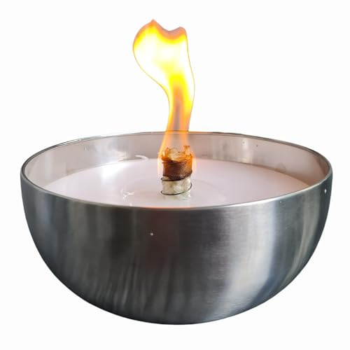 Schwabenfire Outdoorkerze mit Dauerdocht in Metallschale Geschenke für Frauen kleine Outdoor Kerze Geburtstagsgeschenk für Frauen Garten Kerzen deko schwedenfeuer Kerzen für draußen RegioLust