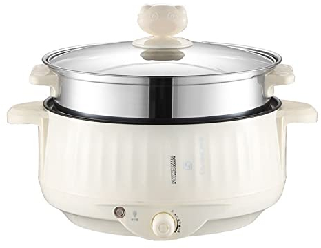 HLDMUXBF Olla común, cocina eléctrica Olla eléctrica doméstica Una olla for cocinar y freír Cocina eléctrica de gran capacidad Cocina eléctrica antiadherente multifuncional for cocinar Olla