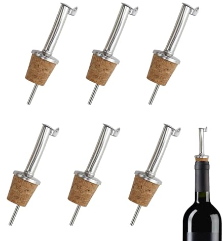 KLEHOPE Bouteille Huile, 6 Pièces Bec VerseurAlcool Noir, Bouteille Huile Olive Bec Verseur, Peut Être Réutilisébec Verseur Vin, avec Couvercle Étanche Adapté aux Maisons, Restaurants, Pubs