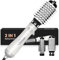 UKLISS Warmluftbürste 2 in 1, Föhnbürste Set mit 38MM/50MM Bürsten, Lockenstab Automatisch, Glättbürste, Haartrockner, Air Styler 3 Temperaturen 2 Geschwindigkeiten, Rundbürstenföhn Schnell Trocknend