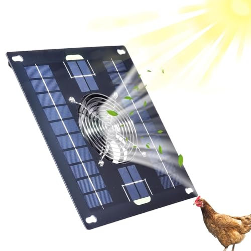 Gkumgwo Ventilateur d'extraction alimenté par panneau solaire, ventilateur alimenté par l'énergie solaire pour hangar | Ventilateur d'extraction de grenier 10 W | Ventilateur solaire, ventilateur