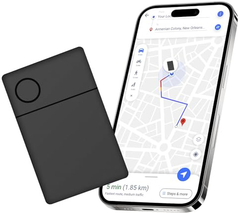 OFFCUP Wallet Tracker Karte, Geldbörsenfinder, Brieftaschen-Tracker 60m Reichweite, IP65 Wasserdicht Schlüsselfinder Bluetooth Tracker Karte für Apple Find My (nur iOS), Air Tag Card für Reisepässe