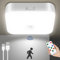 Toowell 10000mAh Plafonnier LED Detecteur de Mouvement Rechargeable Plafonnier LED Sans Fil avec Télécommande Plafonnier LED Salle de Bain Plafonnier Garage éclairage Sans électricité Luminaires