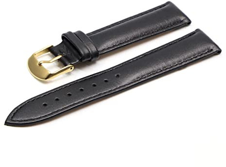 HASGTFM Braunes Lederarmband mit Roségold -Verschluss Armband 18mm 20mm Uhrenband 22mm Uhrengurt for Fit for Dw Sehen Sie Fitt for Daniel Fit for die Wellington Band an(Black G,24mm)