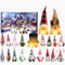 Beleuchteter Gnome Adventskalender 2024, 24 Tage Weihnachts Adventskalender, 24 teiliger Gnome Dekor Gonks Adventskalender, 3 leuchtende + 21 Gnome Weihnachts Countdown Kalender Ornament Zwergenpuppe