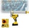 Electric Grease Gun, 7000 Psi Cordless Grease Gun, Battery Operated Grease Gun 18V with Grease Gun Coupler, Carrying Case & Battery，with 2* Batteries and Charger