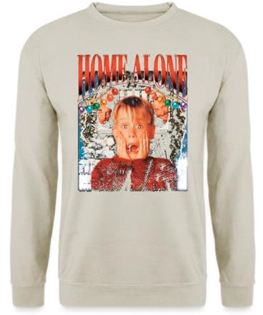 Unibly Kevin Home Alone allein Zuhause- Weihnachten Pullover, Naturstein, XL