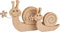 VBS Schnecken Sunny und Flower 2er-Set 15-19,5cm Holzdeko Figur Deko Dekofigur Holzdekoration
