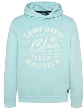 Camp David Herren Hoodie mit Mallorca Print Sea Mint L