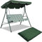 Genérico Columpio de jardín de 2 3 Plazas con Toldo Extraíble e Inclinable Banco de Columpio para Jardín y Terraza Soporta Columpio de Jardín Columpio de jardín,Verde,249x185x18CM
