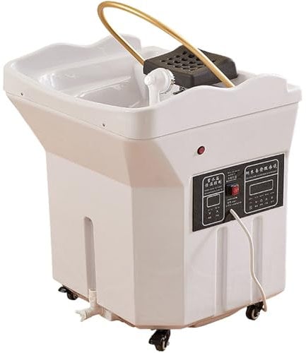 Professional Head Spa Equipment with 60L Water Tank, 360° Water Circulation, Aromatherapy Fumigation, Universal Wheels, Shower Head & Hot/Cold Switch for Relaxing Spa Experience