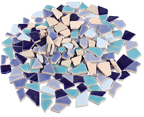 NOLITOY Bunte Mosaikfliesen 200 G Unregelmäßige Keramische Mosaiksteine Zum Basteln Für Diy Mosaik Kunsthandwerk Gartenwege Badezimmerboden Und Wohn- Oder Gartendekoration