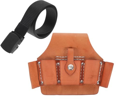 NOLITOY Banane à Outils pour Jardinage Pochette Ceinture Réglable Cuir Et Nylon Transport Outils pour Homme
