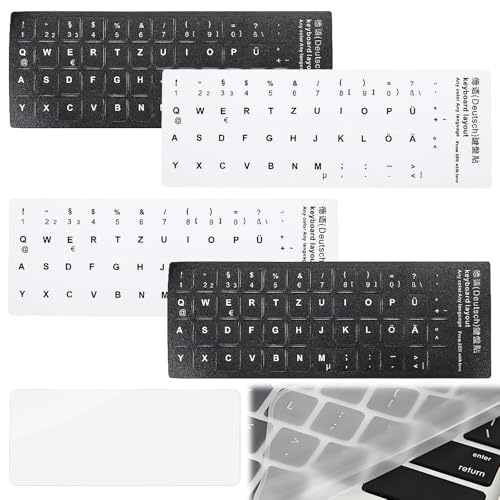 Pegatinas para teclado, 5 unidades, con protector de teclado, universales, para teclados de PC, portátiles y portátiles