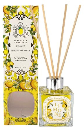 Zitrone Duftstäbchen, Duft: Zitrone, Glasflasche, 100 ml, hergestellt in Italien