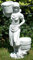 Gartenfigur Dekoskulptur Deko Figur Statue Junge Frau mit Pflanztöpfen H 50 cm Skulptur aus Beton