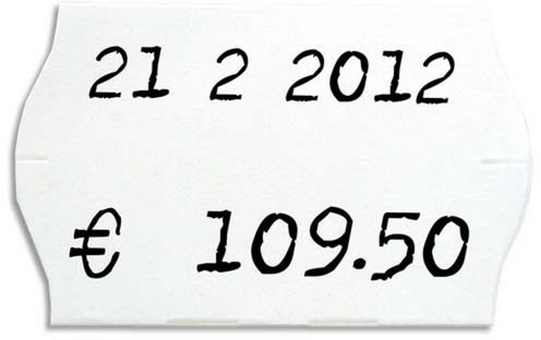 agipa Etiketten für Preisauszeichner, 26 x 16 mm, weiß, Inhalt: 6 (Neu)