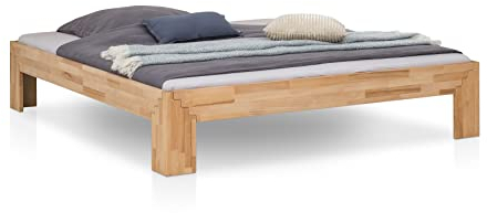 WOODLIVE DESIGN BY NATURE Massivholz-Bett Selina 180 x 200 cm aus Kernbuche, als Doppel- und Jugend-Bett verwendbar