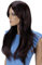 CAISHA 70cm Perücke Kiara Fasching Karneval Cosplay Party Perücke Kiara Langhaar Kastanienbraun PHK13