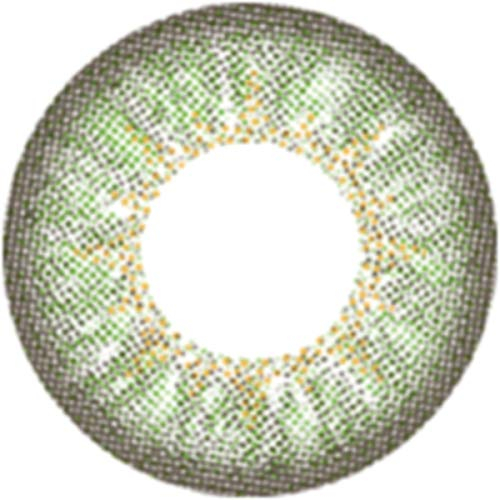 Matlens – EOS Farbige Kontaktlinsen mit Stärke grün green Big eyes Luna 2 Linsen 1 Kontaktlinsenbehälter 1 Pflegemittel 50ml