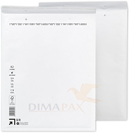 Luftpolstertaschen weiß H8 300 Stück dmpax