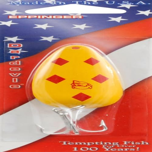 Dardevle Cucharas Originales (Diamantes Amarillos/Rojos, 3/4 oz)