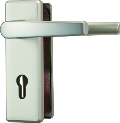 ABUS Tür-Schutzbeschlag KKT512 mit beidseitigem Drücker, neusilber, 24890