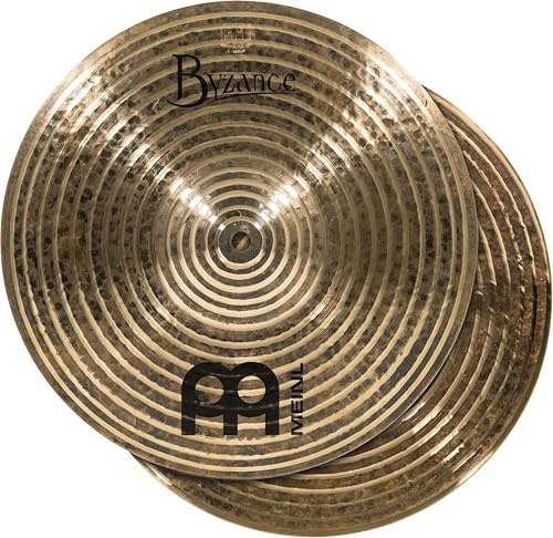 Meinl Cymbals Byzance Dark Rodney Holmes Spectrum Hihat 13 Zoll (Video) Schlagzeug Becken - Paar - (33,02cm) B20 Bronze, Dunkles Finish (B13SH)