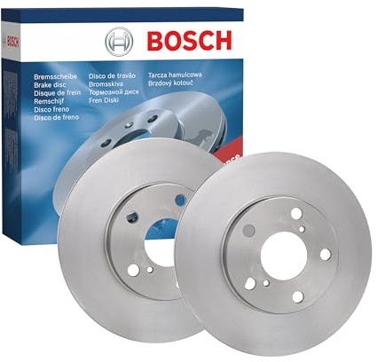 Bosch BD1041 Brake Disc Set - 275 mm Vented High-Carbon Discs - Front Axle - ECE-R90 Certified - Improved Cooling, Reduced Brake Fade, Corrosion Protection - 1 Set of 2 Discs