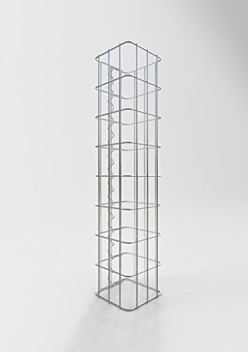 GABIONENSÄULE rectangulaire 17 x 17 cm-Hauteur : 80 cm, Largeur de Maille 5 x 10 Colonne/Gabion cm