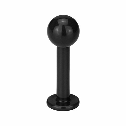 eeddoo Piercing Labret Lippen-Piercing Schwarz Edelstahl