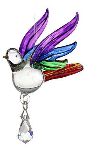 fait à la main Fantasy VERRE OISEAU CHANTEUR Attrape Soleil cadeau Arc-en-ciel