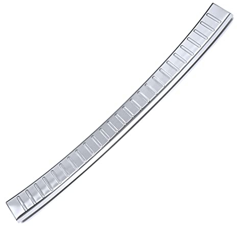 teileplus24 L617 Ladekantenschutz V2A Edelstahl kompatibel mit Peugeot 308 SW 2014- Abkantung, Farbe:Silber gebürstet